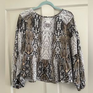 Snakeskin Blouse | Boutique Brand